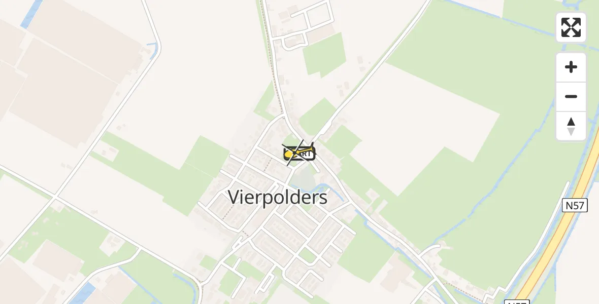 Routekaart van de vlucht: Lifeliner 2 naar Vierpolders, Veckdijk