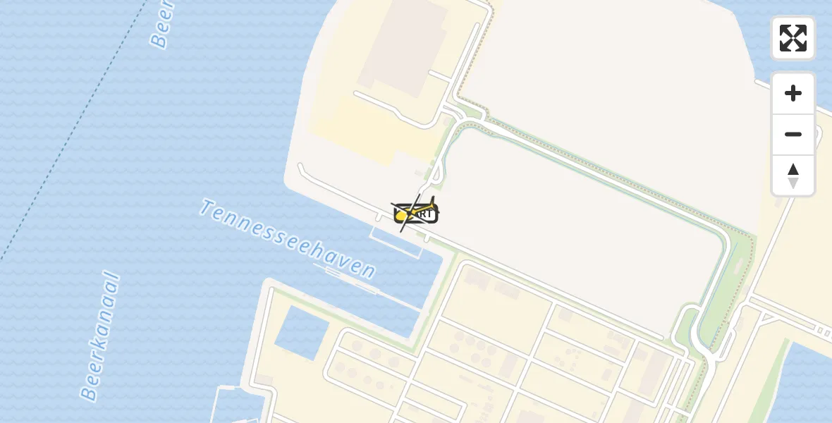 Vluchtroute Politiehelikopter van Maasvlakte Heliport naar Maasvlakte Heliport