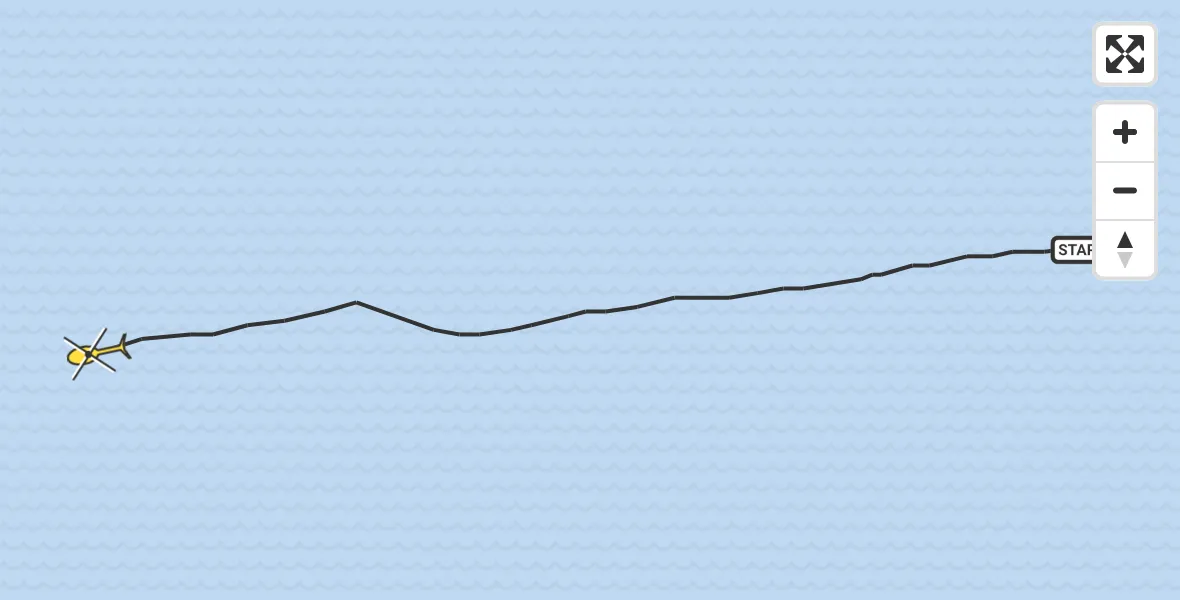 Routekaart van de vlucht: Kustwachthelikopter naar Vlissingen