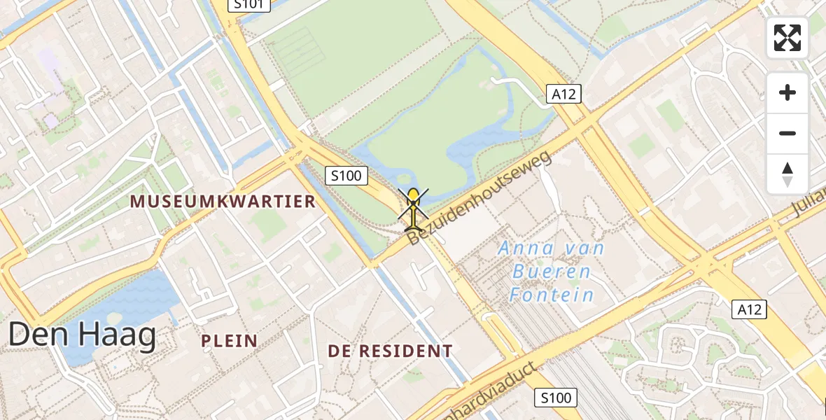 Routekaart van de vlucht: Lifeliner 2 naar Den Haag