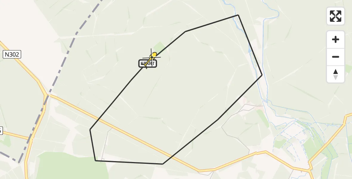 Routekaart van de vlucht: Politiehelikopter naar Ermelo, Molenbeek