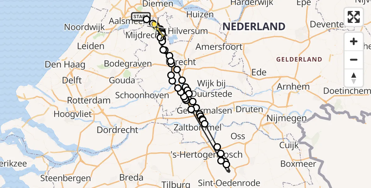 Routekaart van de vlucht: Politieheli naar Vinkeveen, Logger