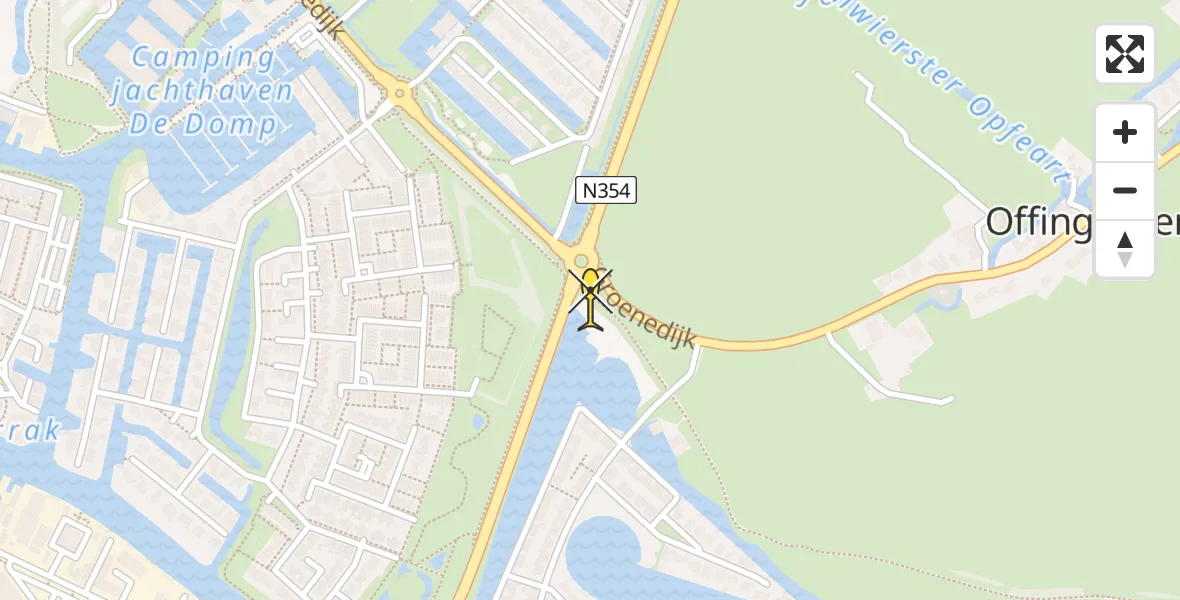 Routekaart van de vlucht: Lifeliner 4 naar Sneek