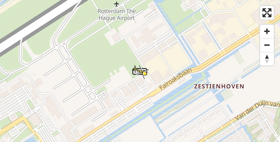 Routekaart van de vlucht: Lifeliner 2 naar Rotterdam The Hague Airport, Brandenburgbaan