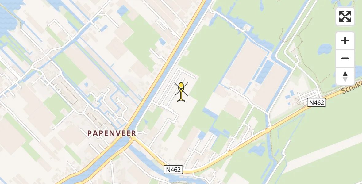 Routekaart van de vlucht: Lifeliner 1 naar Ter Aar