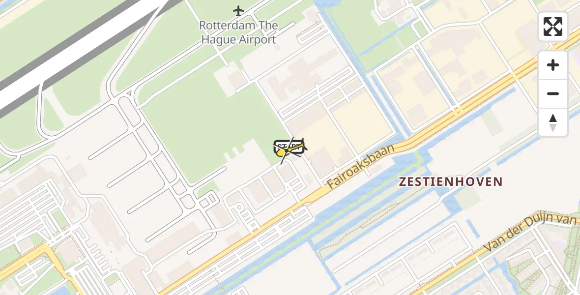 Routekaart van de vlucht: Lifeliner 2 naar Rotterdam The Hague Airport, Brandenburgbaan