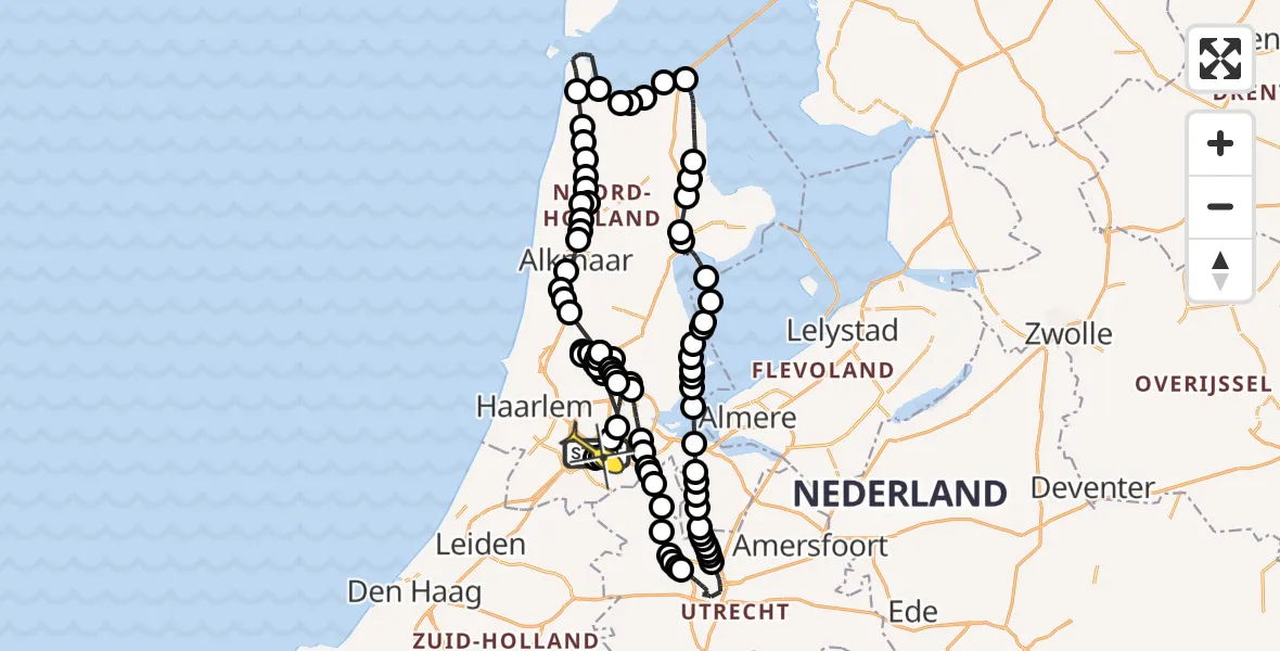 Routekaart van de vlucht: Politieheli naar Schiphol, Kleine Bospad