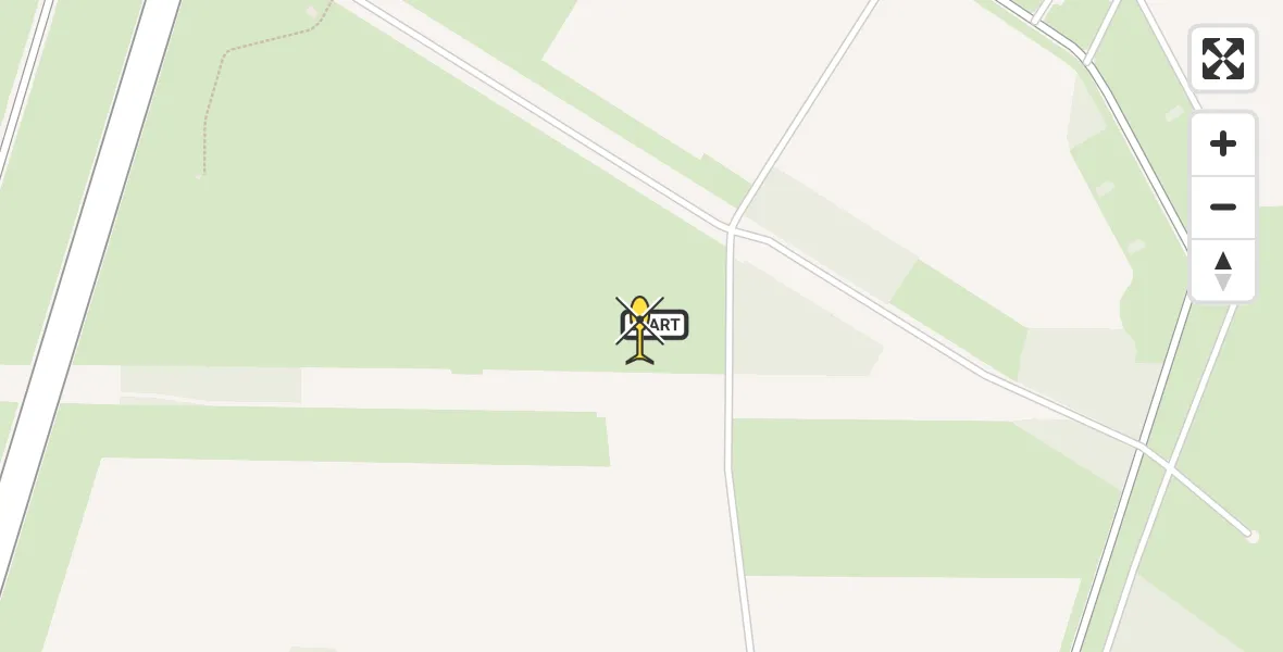 Routekaart van de vlucht: Politiehelikopter naar Vliegbasis Deelen, Rolbaan