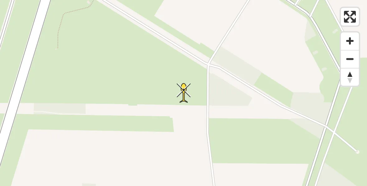 Routekaart van de vlucht: Politiehelikopter naar Vliegbasis Deelen