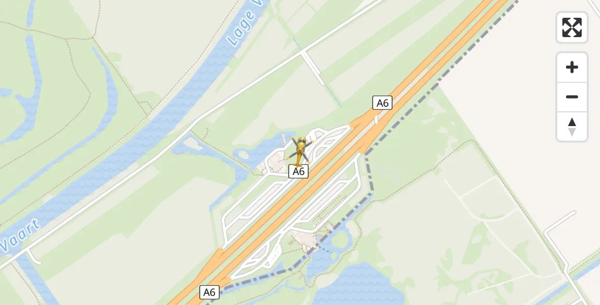 Vluchtroute Traumahelikopter Lelystad - Lelystad, 10 oktober 2024, 13:26