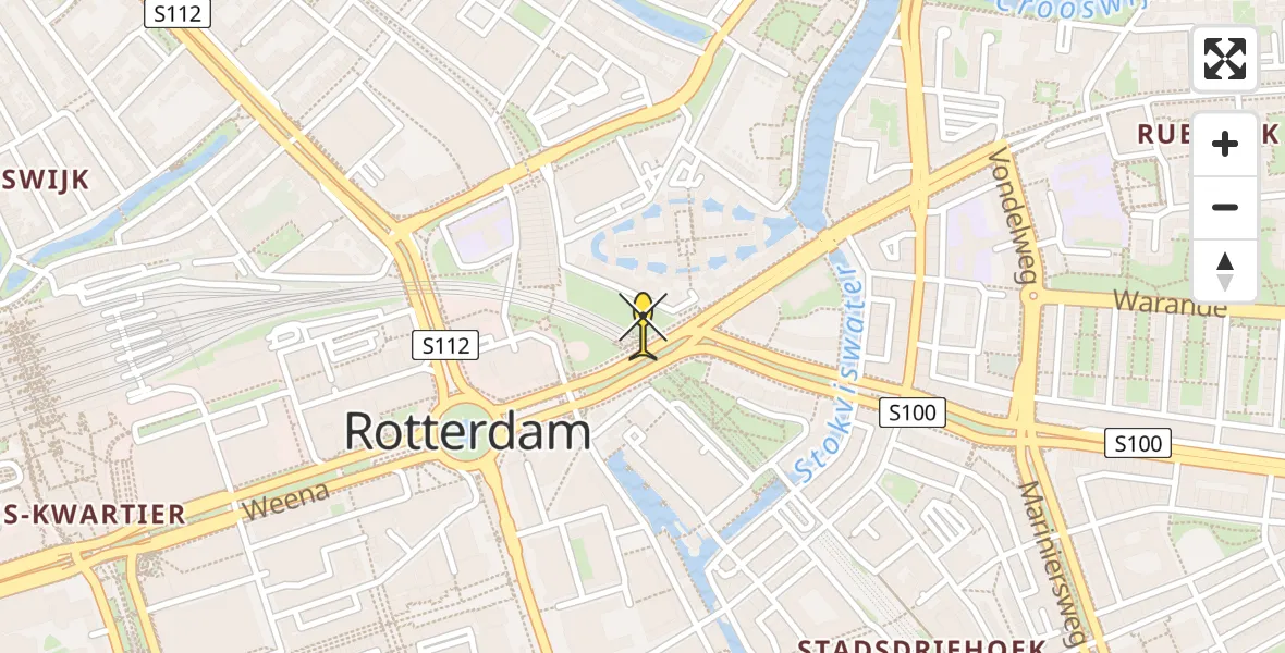 Routekaart van de vlucht: Lifeliner 2 naar Rotterdam