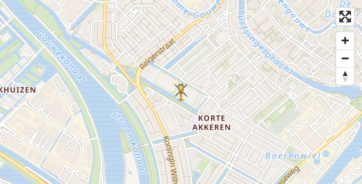 Vluchtroute Traumahelikopter Gouda - Gouda, 10 oktober 2024, 15:12