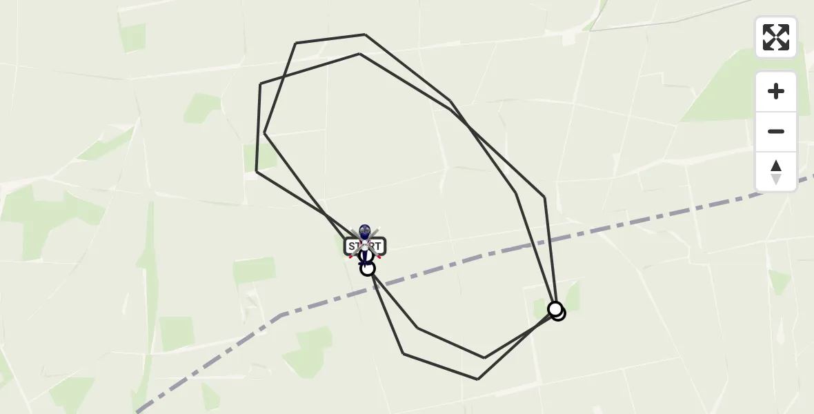 Vluchtroute Politiehelikopter Vaassen - Vaassen, 10 oktober 2024, 18:46