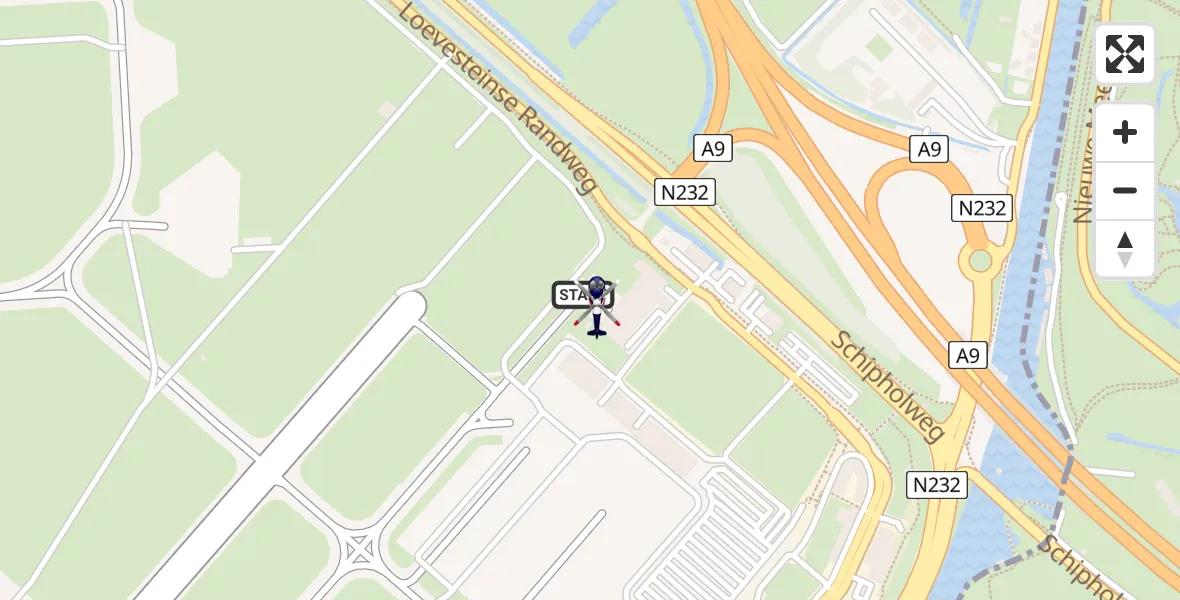 Vluchtroute Politiehelikopter Schiphol - Schiphol, 10 oktober 2024, 19:46