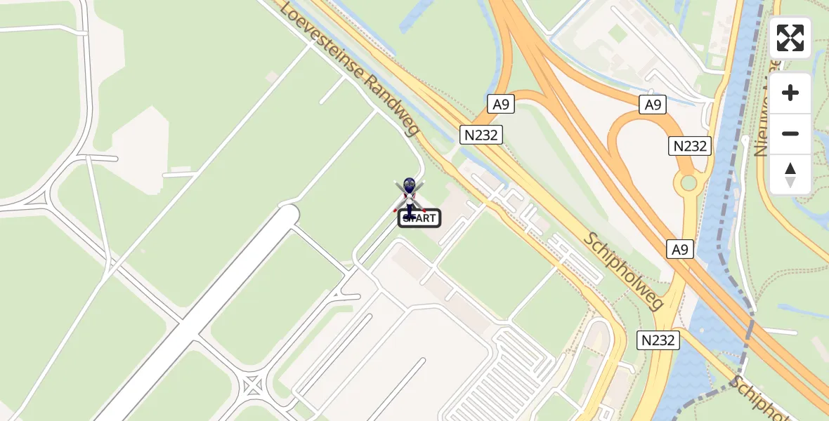 Vluchtroute Politiehelikopter Schiphol - Schiphol, 10 oktober 2024, 20:14