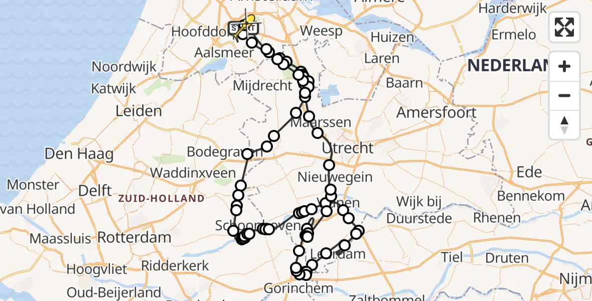 Routekaart van de vlucht: Politieheli naar Schiphol, Kleine Bospad