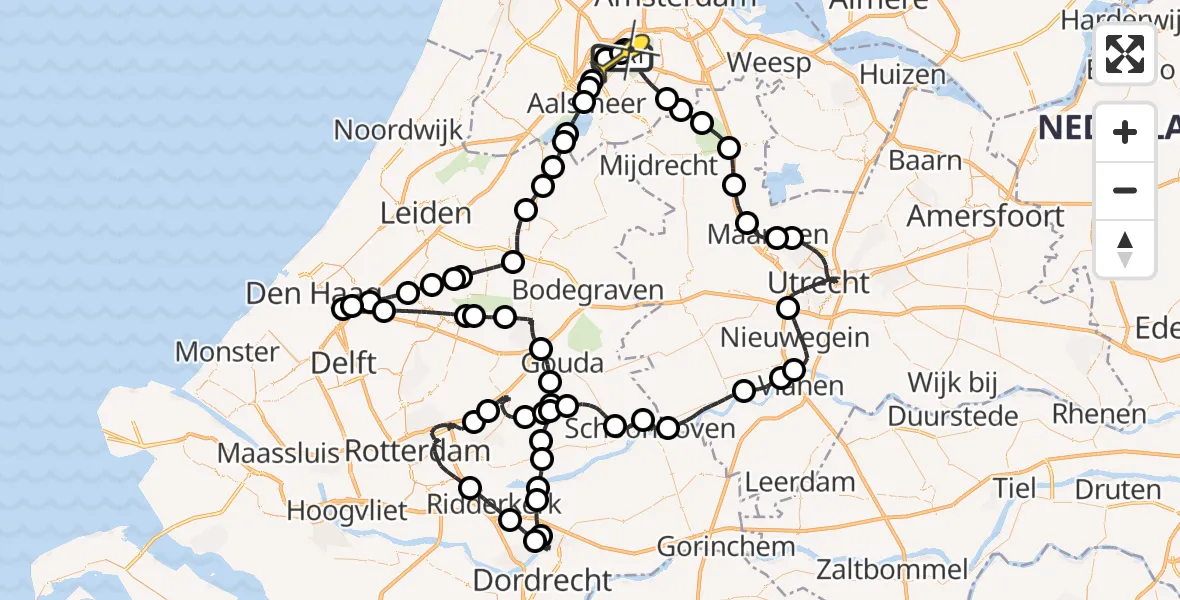 Routekaart van de vlucht: Politieheli naar Schiphol, Ceintuurbaan