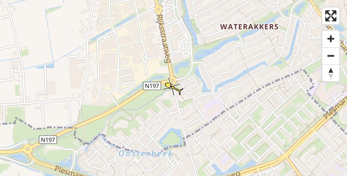 Routekaart van de vlucht: Lifeliner 1 naar Heemskerk