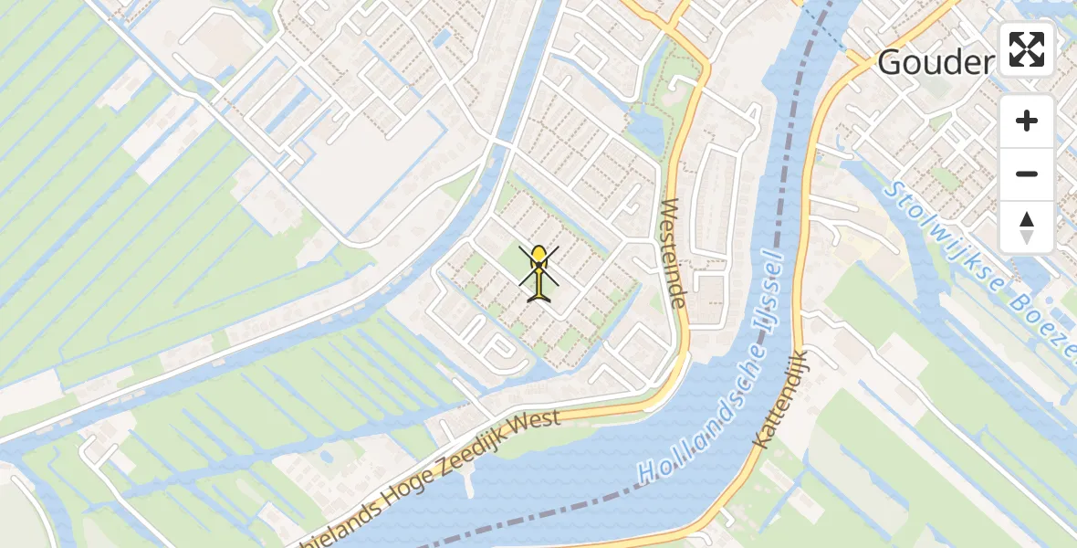 Routekaart van de vlucht: Lifeliner 2 naar Moordrecht