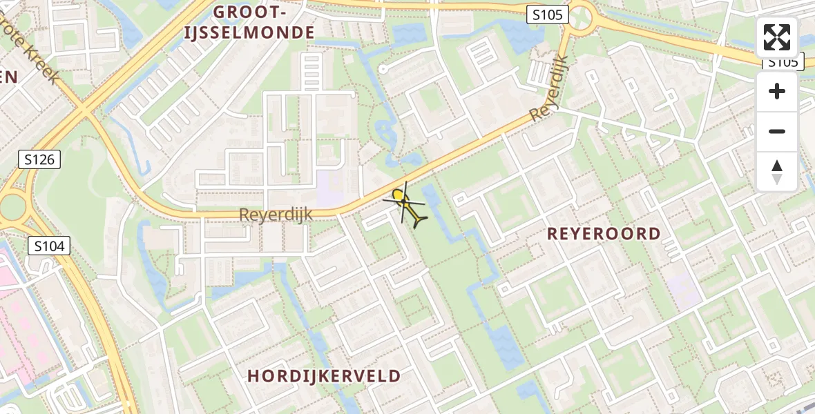 Routekaart van de vlucht: Lifeliner 2 naar Rotterdam