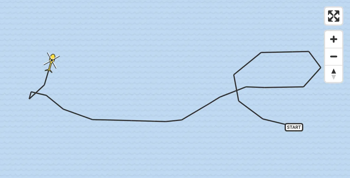 Routekaart van de vlucht: Kustwachthelikopter naar 