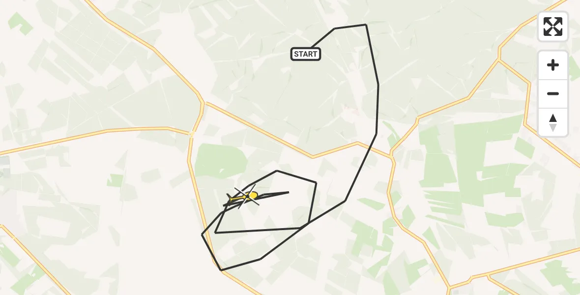 Routekaart van de vlucht: Politiehelikopter naar Ermelo, Poolseweg