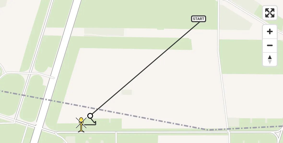 Routekaart van de vlucht: Politiehelikopter naar Arnhem, Kemperheide