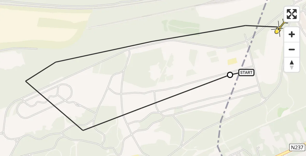 Routekaart van de vlucht: Politiehelikopter naar Amersfoort, Monnikenboschweg
