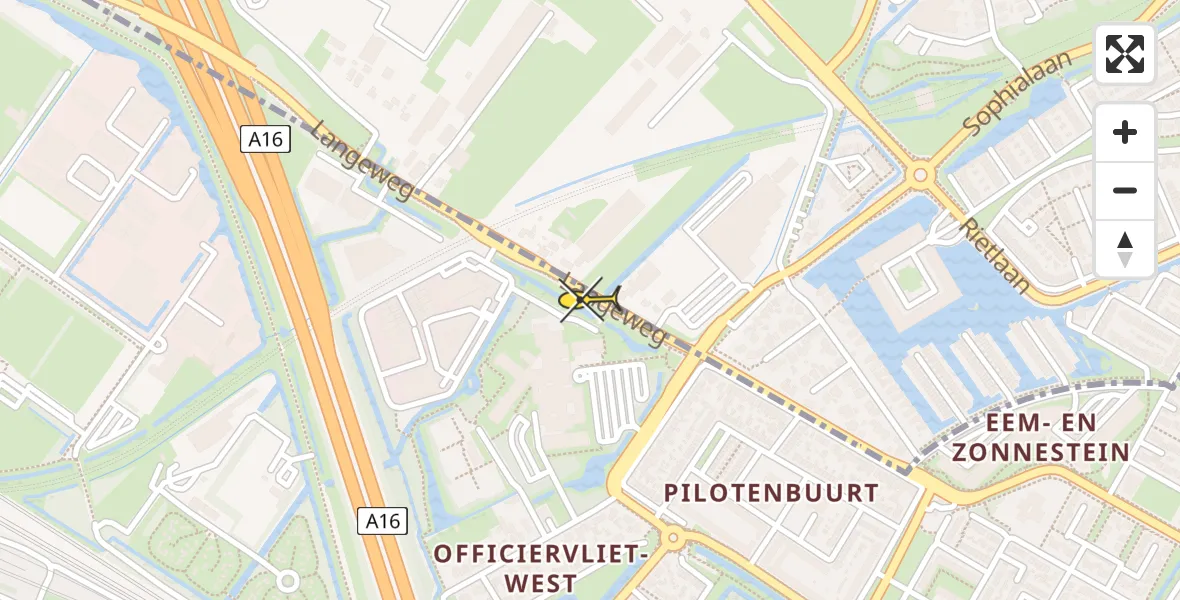 Routekaart van de vlucht: Politiehelikopter naar Zwijndrecht