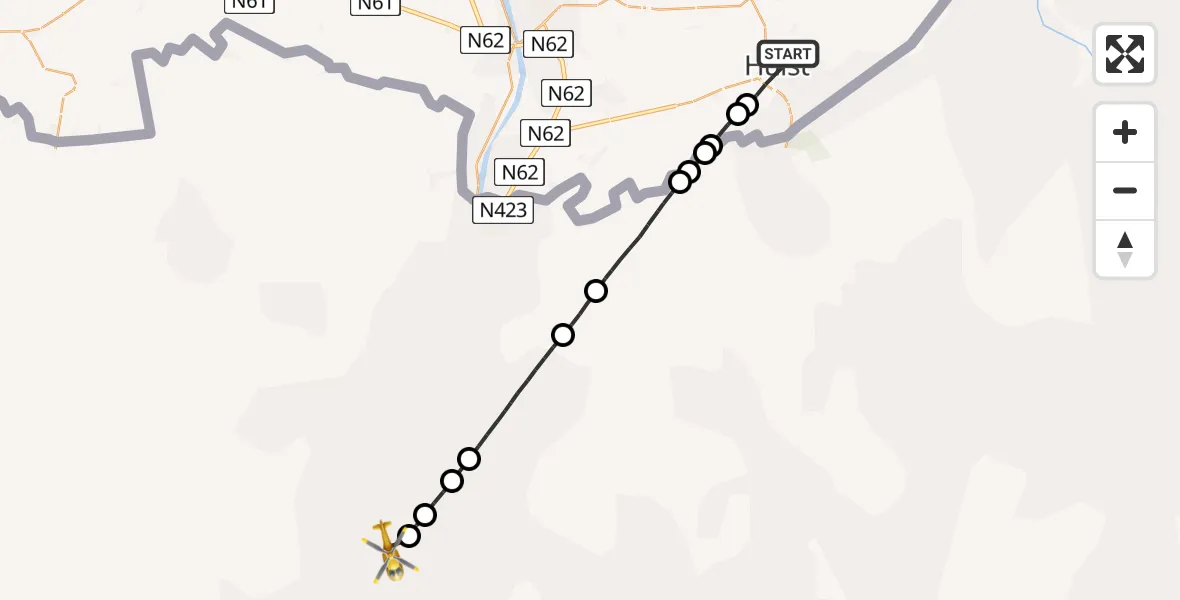 Vluchtroute Traumahelikopter Hulst - , 20 oktober 2024, 09:49