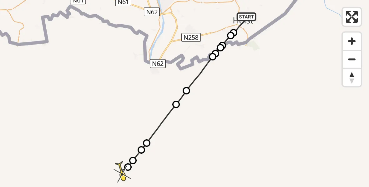 Routekaart van de vlucht: Lifeliner 2 naar Steenpit