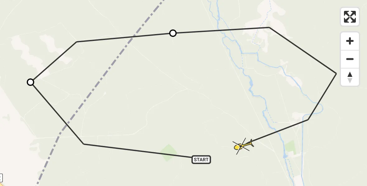 Routekaart van de vlucht: Politiehelikopter naar Ermelo, Cyriassischepad