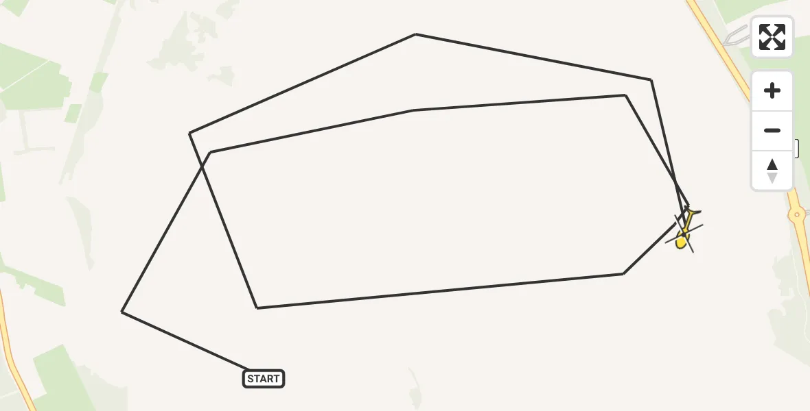 Routekaart van de vlucht: Politieheli naar Ermelo, Speulderveld