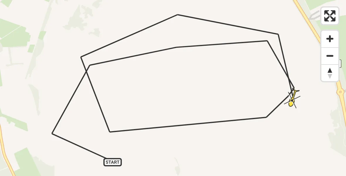 Routekaart van de vlucht: Politiehelikopter naar Ermelo, Speulderveld
