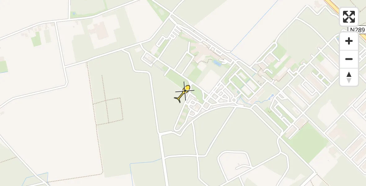 Routekaart van de vlucht: Politiehelikopter naar Ossendrecht