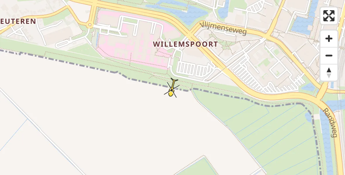 Routekaart van de vlucht: Lifeliner 3 naar 's-Hertogenbosch