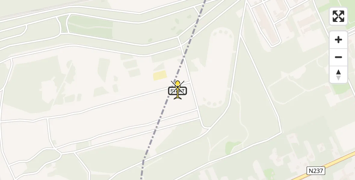 Routekaart van de vlucht: Politiehelikopter naar Amersfoort, Barchman Wuytierslaan