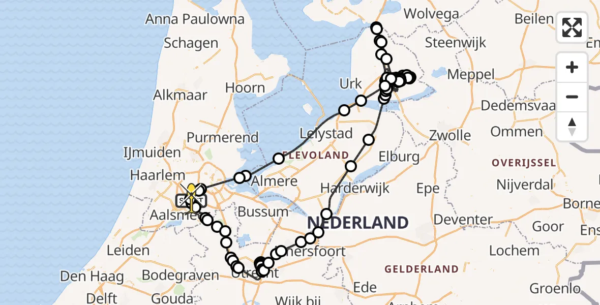 Routekaart van de vlucht: Politieheli naar Schiphol, Kleine Bospad