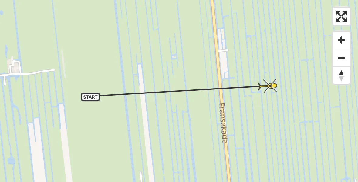 Routekaart van de vlucht: Lifeliner 2 naar Schoonhoven, Fransekade
