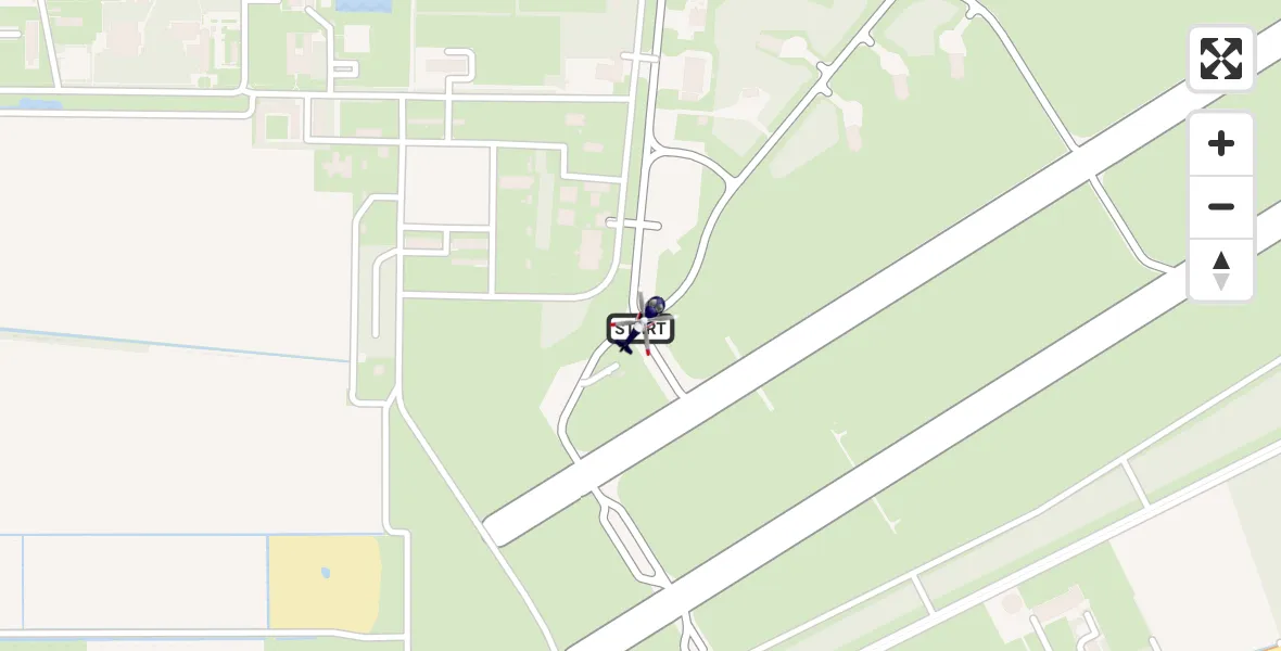 Vluchtroute Politiehelikopter van Vliegbasis Volkel naar Vliegbasis Volkel