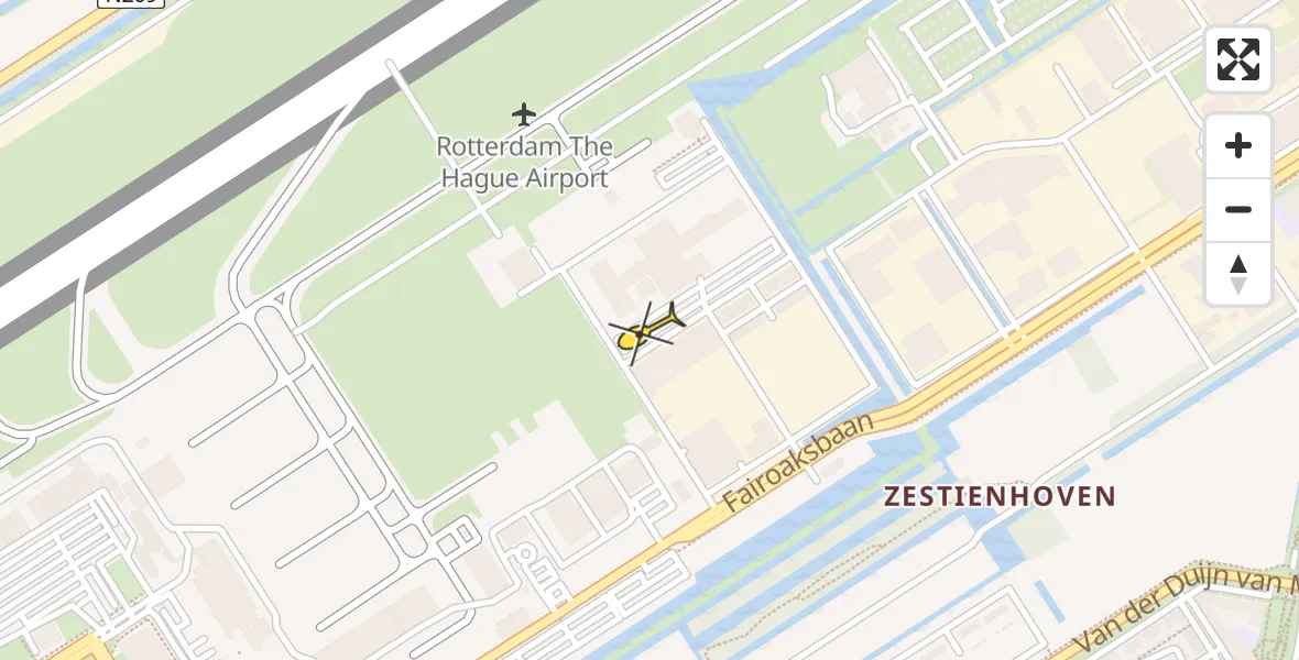 Routekaart van de vlucht: Lifeliner 2 naar Rotterdam The Hague Airport