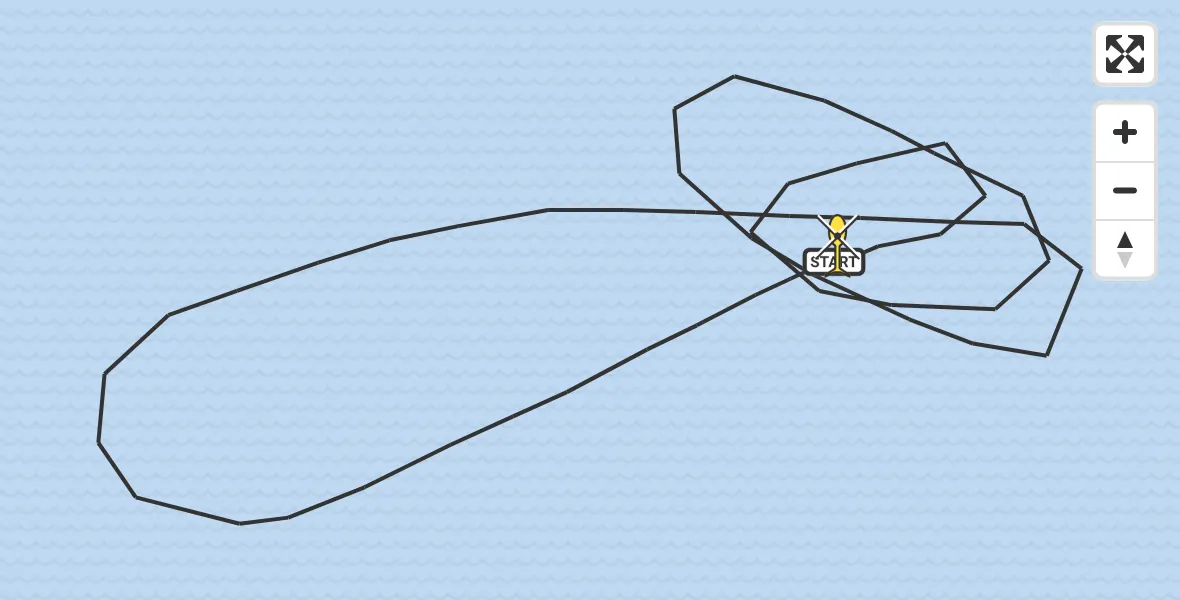 Routekaart van de vlucht: Kustwachthelikopter naar 