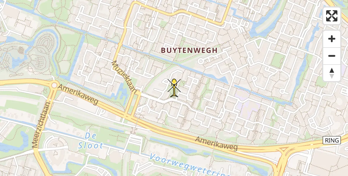 Routekaart van de vlucht: Lifeliner 1 naar Zoetermeer