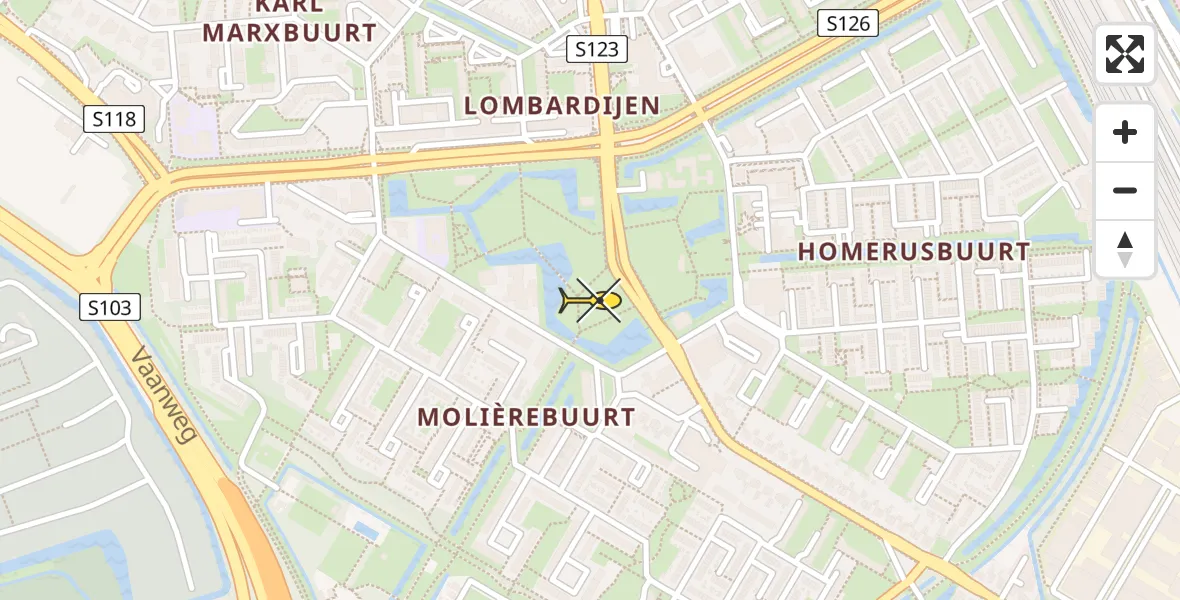 Routekaart van de vlucht: Lifeliner 2 naar Rotterdam