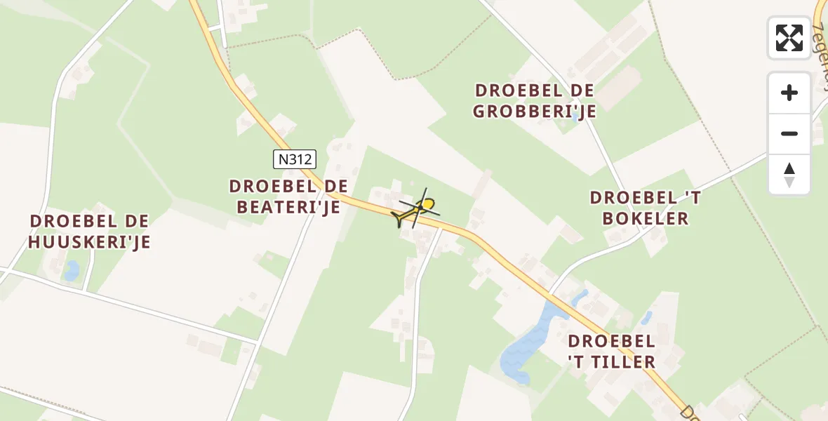 Routekaart van de vlucht: Lifeliner 3 naar Zieuwent