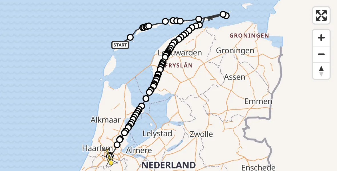 Routekaart van de vlucht: Politiehelikopter naar Schiphol, Tweede Dennen