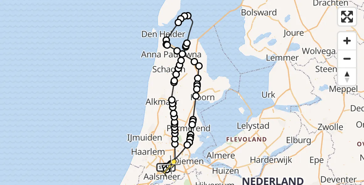 Routekaart van de vlucht: Politieheli naar Schiphol, Ceintuurbaan