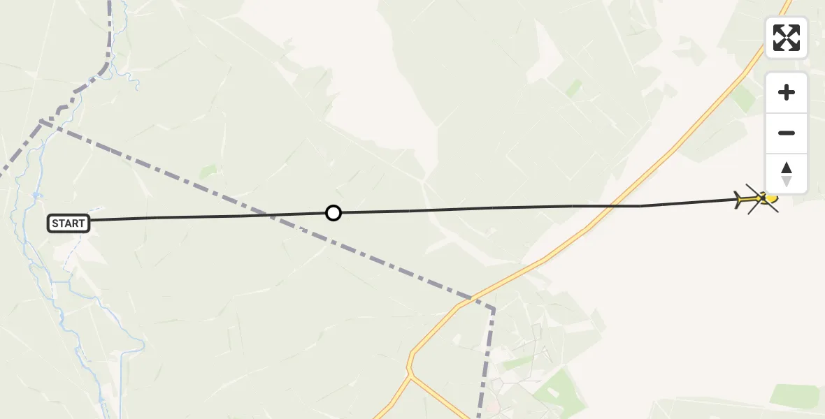 Routekaart van de vlucht: Politiehelikopter naar Elspeet, Liesbergpad