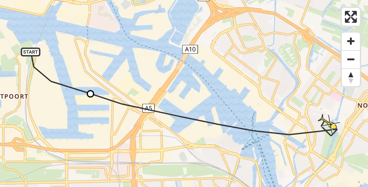 Routekaart van de vlucht: Lifeliner 1 naar Amsterdam, Maltaweg