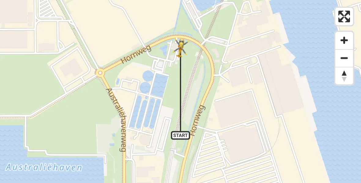 Vluchtroute Traumahelikopter Amsterdam Heliport - Amsterdam Heliport, 11 november 2024, 07:31